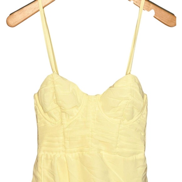 NWT For Love & Lemons Yellow High/Low Dress - Picture 2 of 5